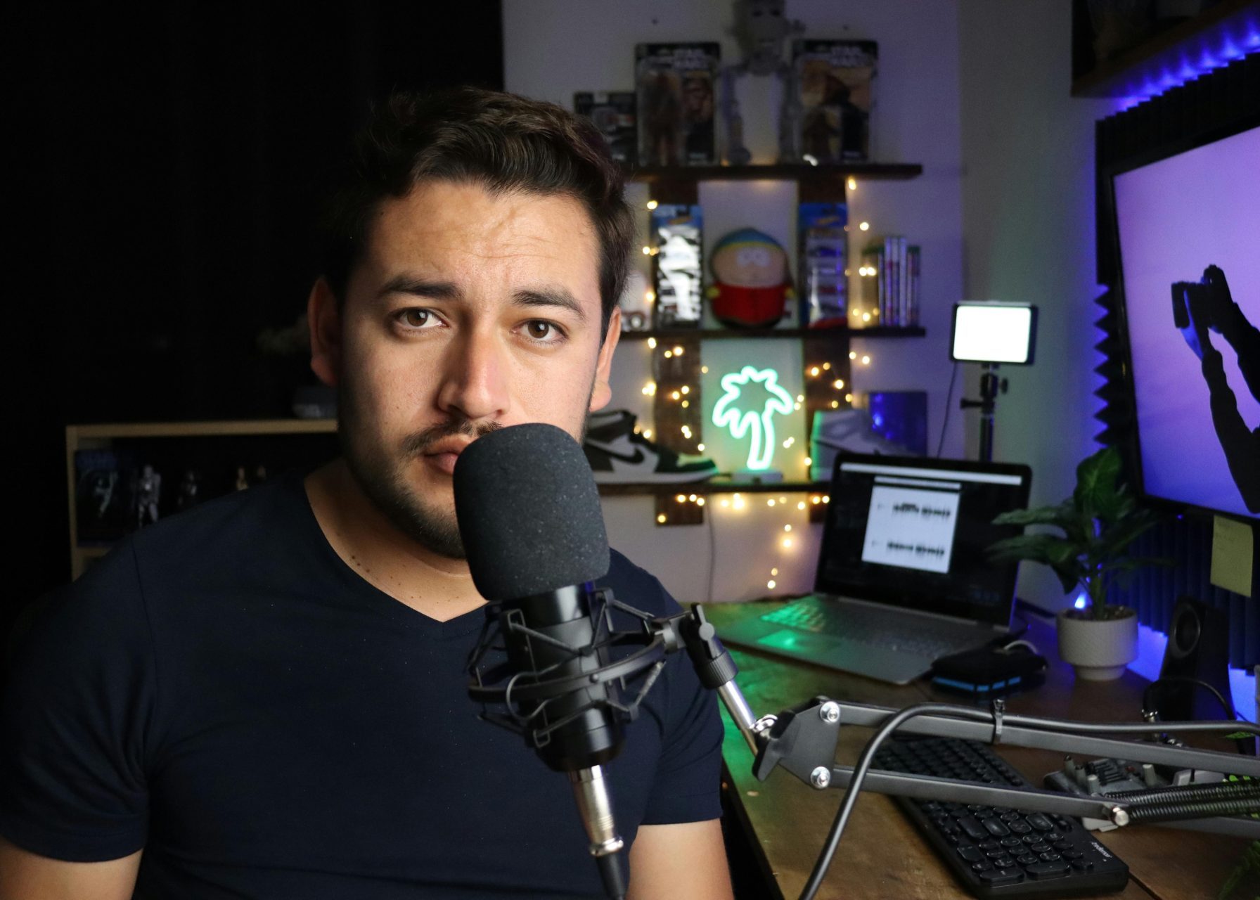 man with microphone