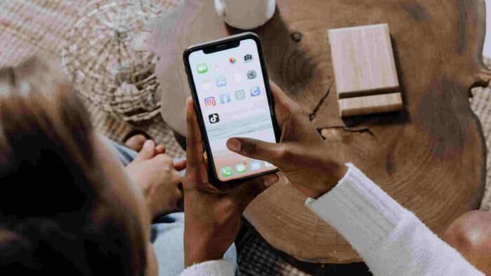 tikTok app on phone