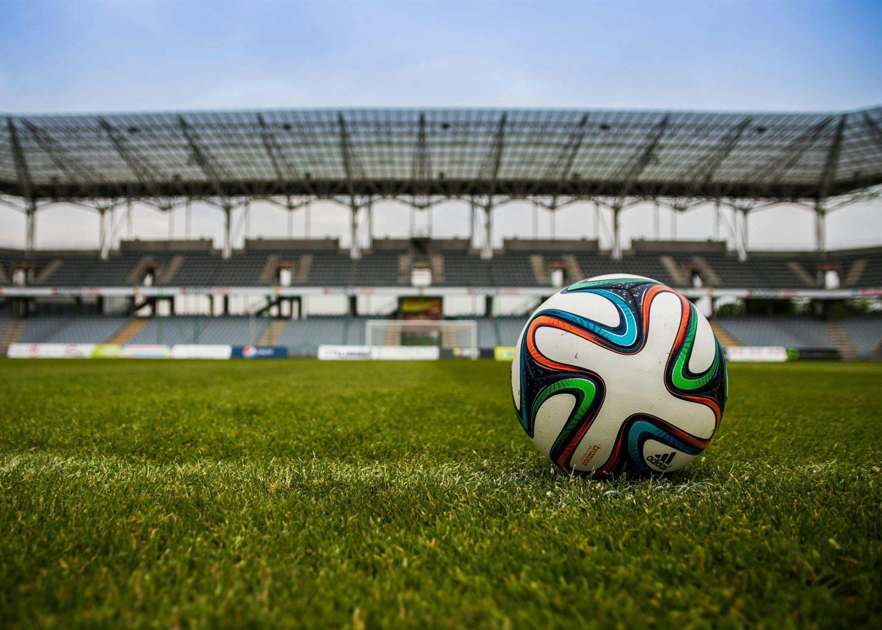 football pitch and ball