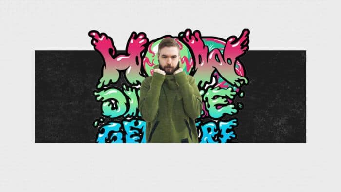 Jacksepticeye (Sean Mclaughlin) Stood In Front Of Graffiti Style Background