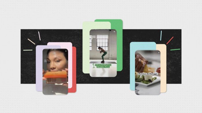Phone Screen Designs Showing Some Pinterest Creator Still Video Shots. 