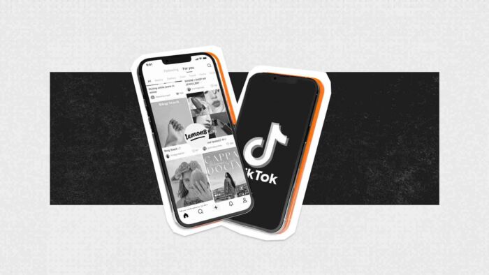 Mobile Phone Screens Diplaying The Tikto Logo And Lemon8 Logos