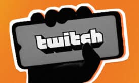 Twitch displayed on mobile phone